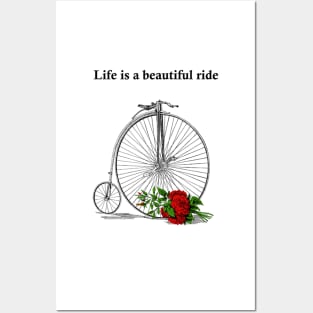 floral bicycle Posters and Art